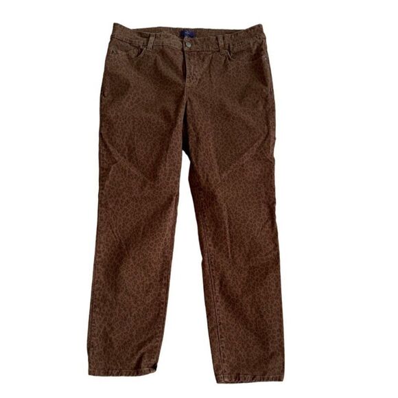 NYDJ Leopard print women’s ankle pants size 12 - Picture 1 of 8